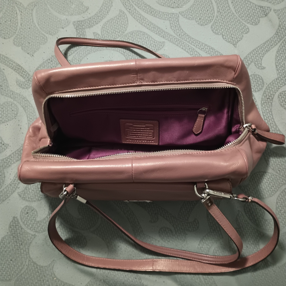 Coach Madison Leather Metallic Satchel - Picture 3 of 8